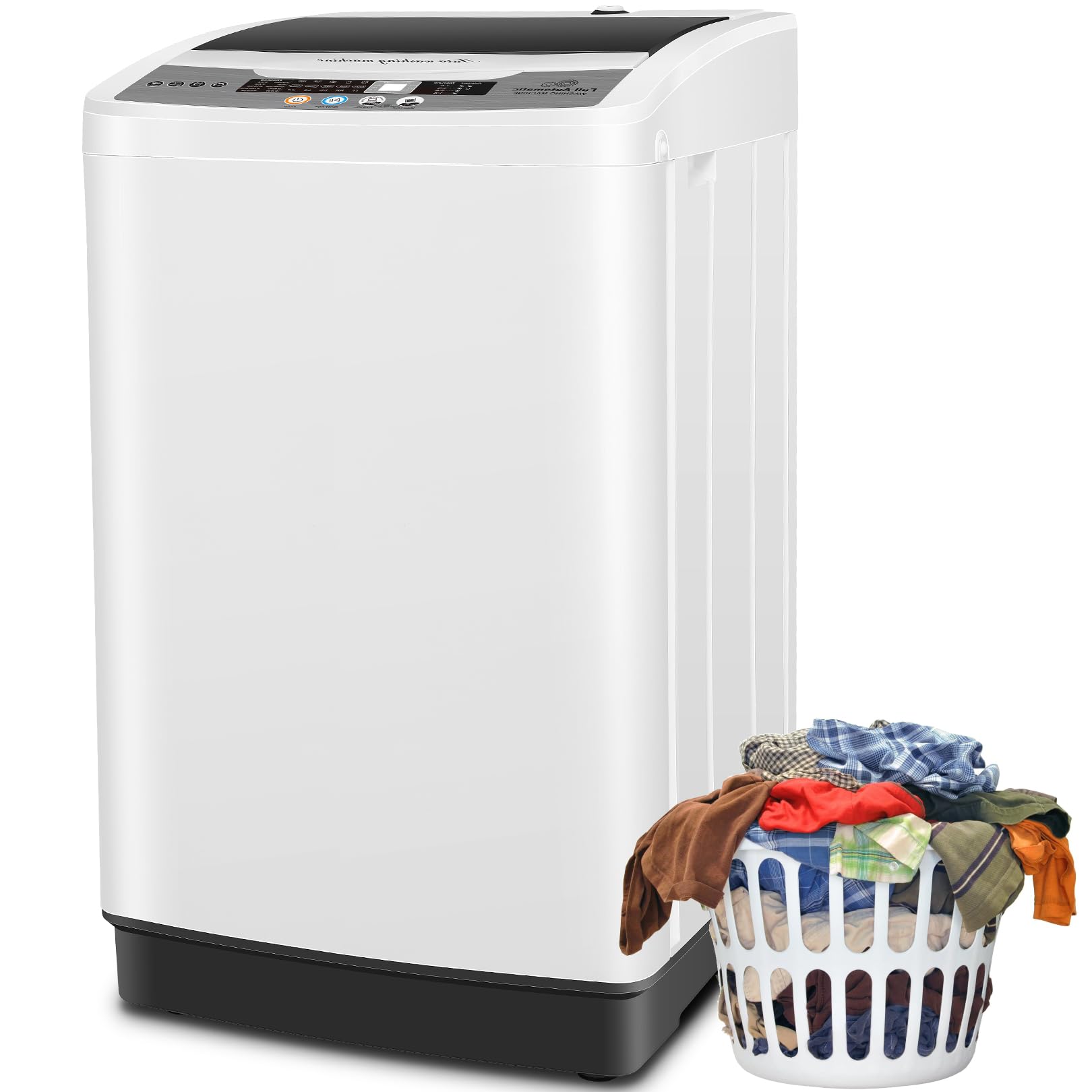 Lavadora portátil Nictemaw de 20 lb de capacidad, totalmente automática, con 2,8 pies cúbicos de capacidad y secadora, 10 programas, 8 niveles de agua, ideal para apartamentos, dormitorios y casas rodantes.