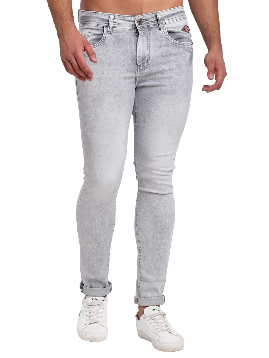 LOUIS STITCH Men's Italian Cloth Denim Mid Rise Super Stretch Butter Comfort Slim Fit Jeans (LSGY-2)