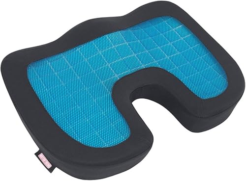 Motor Trend Cojín refrescante para asiento de automóvil con espuma viscoelástica, fabricado con gel ortopédico para máxima comodidad y alivio del