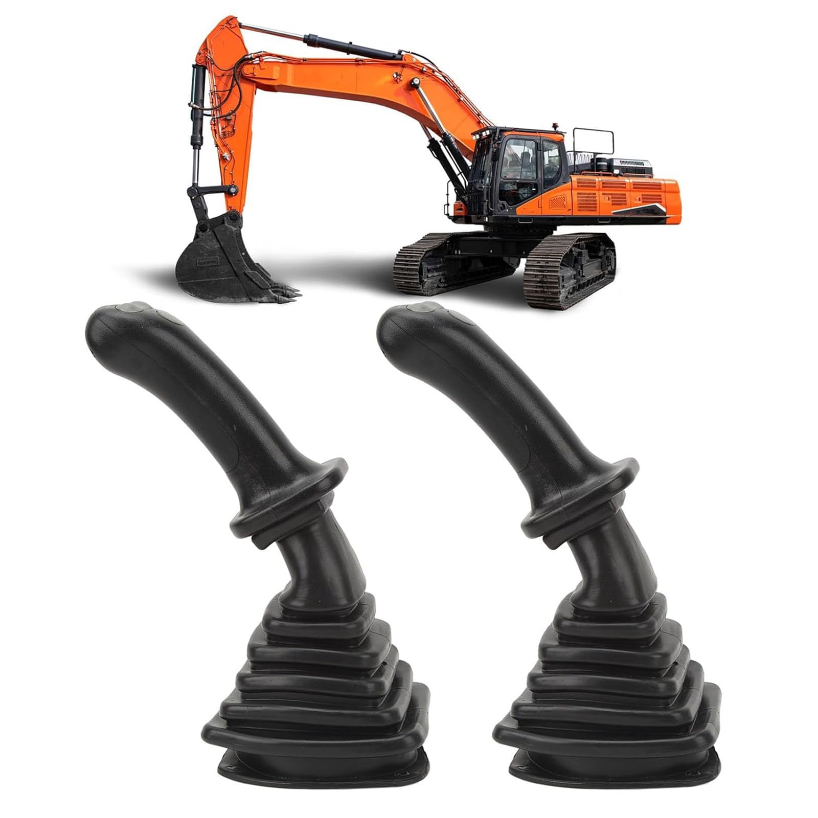 UncleS Professioneller hydraulischer Joystickhebel, 6-polig, 3 Tasten, für DH150 DH300 Modelle, Bergbauausrüstung, Bagger, Joystick-Hebel, Aluminium-Ersatz