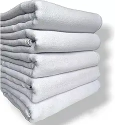 Kit 10 Panos de Chão Extra Grande Grosso saco 50x80cm Premium (Branco)