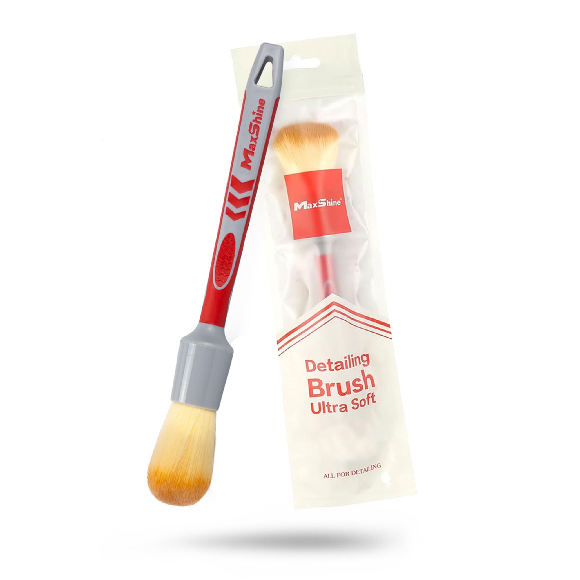 Maxshine Medium #12 Universal Ultra Soft Detailing Brush – Professional Brush for Interior, Exterior, Leather Seats, Engine Bay & Wheels – Premium Car Care Detailing Tool