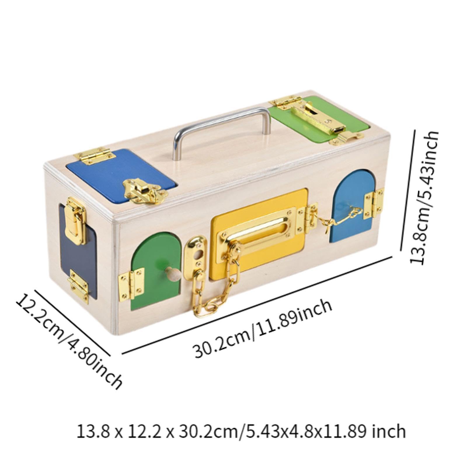 Amazon | predolo モンテッソーリ ロックボックス 木製おもちゃ ロック