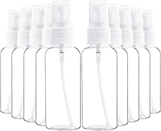 Youngever 20 Pack Plastic Spray Bottles, Refillable Plastic Spray Bottles with Lids, Clear Empty Fine Mist Plastic Mini Travel Bottles (2 Ounce)