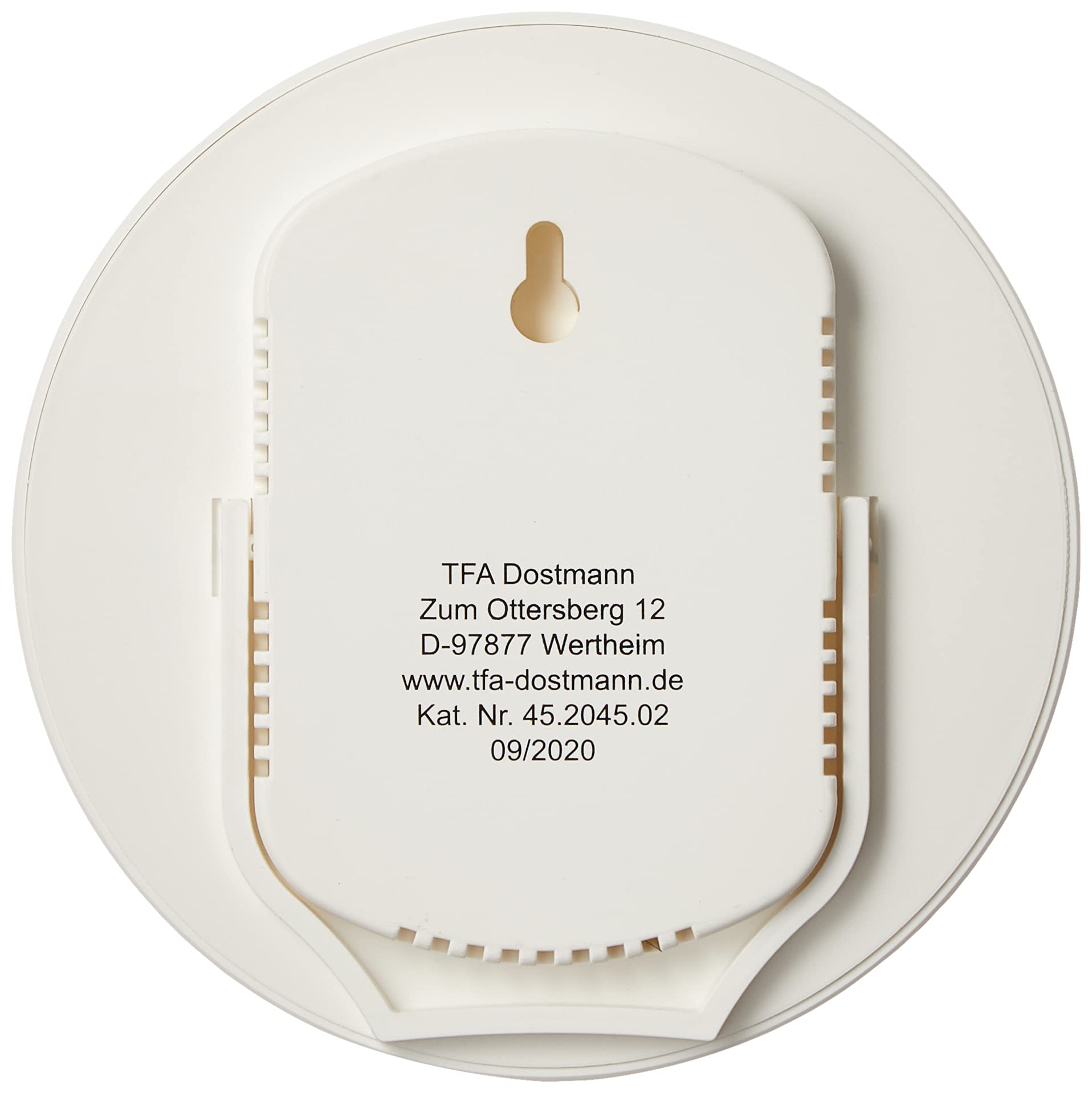 TFA Dostmann Termometro Igrometro, Termoigrometro analogico, Clima Interno Ambiente, 45.2045.02, per Interni ed Esterni, Temperatura e umidità con Zone di Comfort Colorate, Bianco