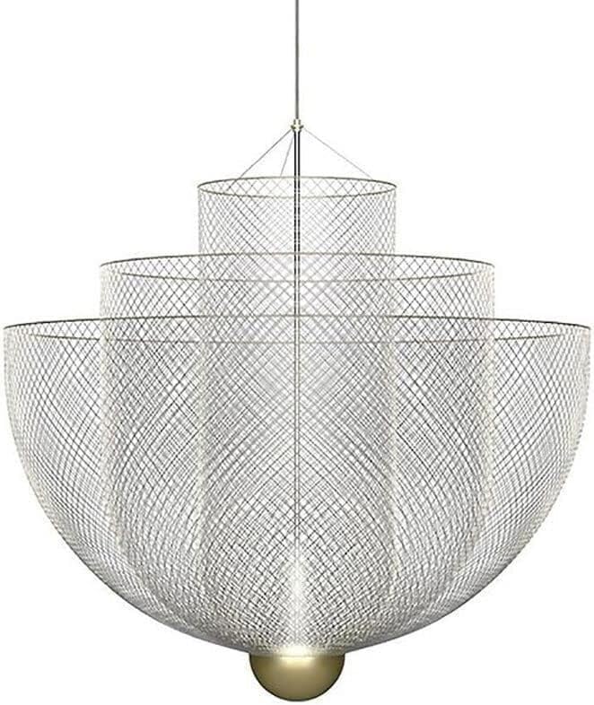 Lámpara de araña moderna, lámpara de techo LED, lámpara colgante en forma de rejilla de metal, lámpara colgante de techo de lujo, lámpara de estilo, Lámpara colgante