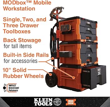 Amazon.co.jp: Klein Tools 54823MB MODbox 3段引き出しツールボックス
