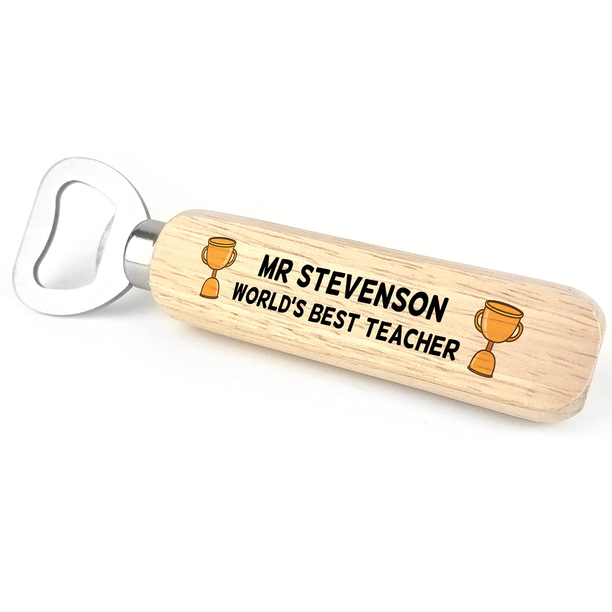 Personalised Worlds Best Teacher Gift Bottle Opener Thank You Gift for Assistant