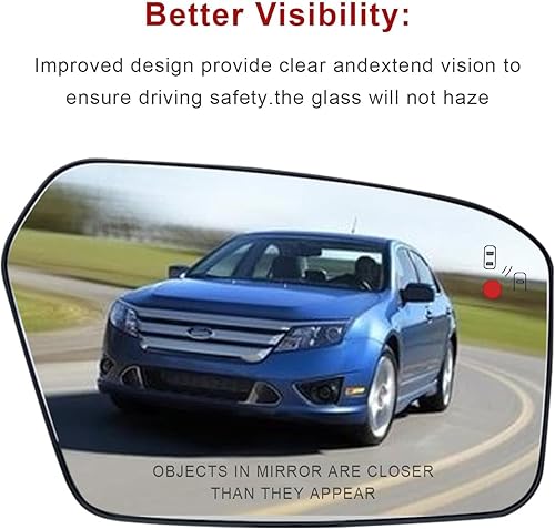 Miniatura 10 de Espejo lateral derecho de repuesto para Ford Fusion 2006 2007 2008 2009 2010  Para Ford Fusion espejo lateral de cristal con soporte trasero