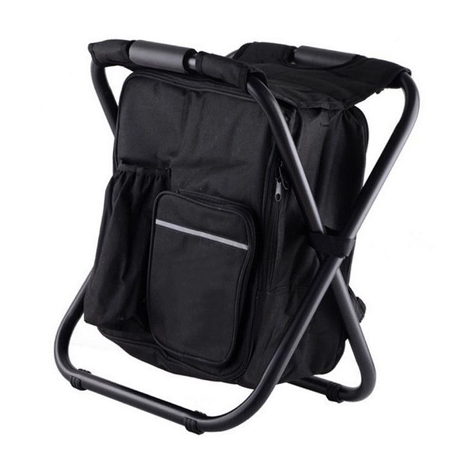 Yctze Tabouret de Came Pliant Léger avec Refroidisseur de Sac à Dos pour Voyager, Plage, RandonnéE et Pique-Nique - et Portable E (Blue) (Camouflage) (Black)