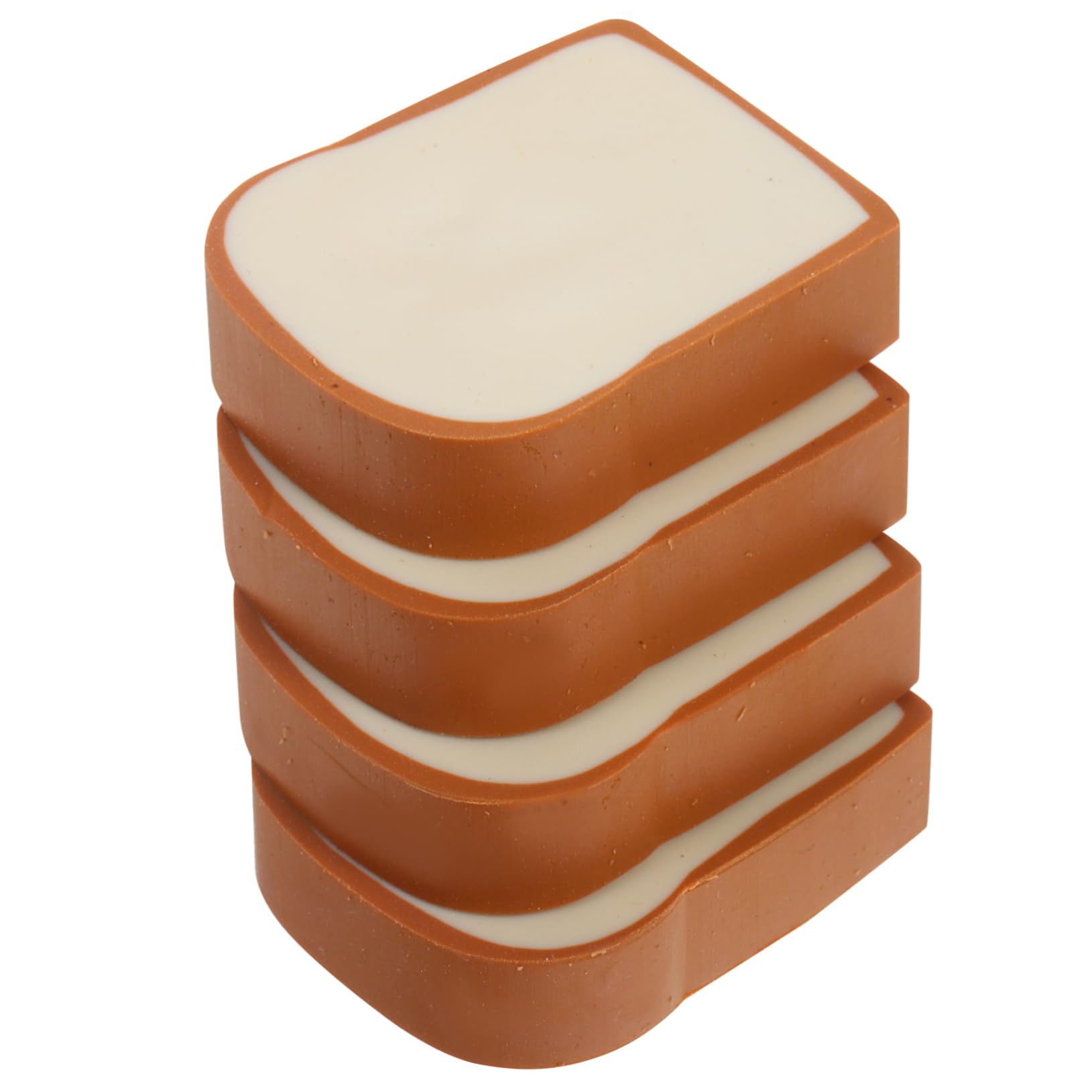 Operitacx 4Pcs Cute Cartoon Toast Erasers Creative Bread Shape Erasers for Drawing Fun School Supplies for Art Projects and Party Favors