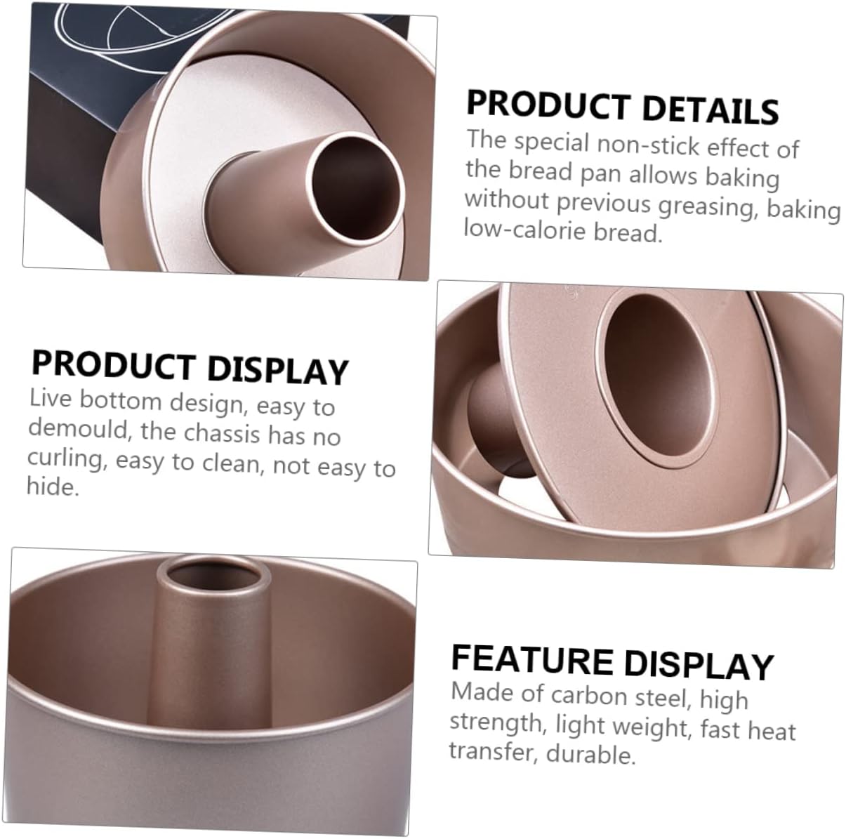 Bake Pan Cake Rings for Baking Non-stick Cake Baking Live Bottom Design Easy to Clean Oven Safe