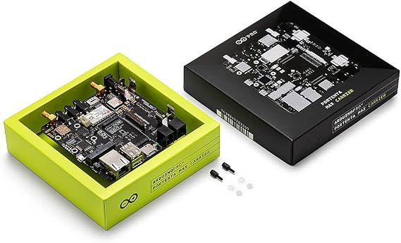 Arduino Portenta Max Carrier [ABX00043] - Industrial-Grade SBC with Multi-Connectivity (LoRa, CAT-M1, NB-IoT, Ethernet), JTAG Debugger, and Edge AI Support for Automation and Robotics