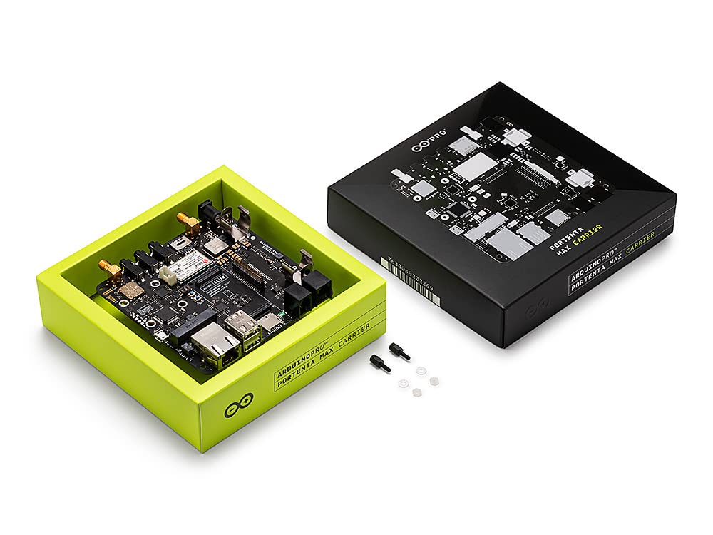 Arduino Pro Portenta MAX Carrier [ABX00043] - Placa de expansión para Portenta H7, Ideal para proyectos avanzados, IoT, visión Artificial y Aplicaciones industriales con Arduino IDE.