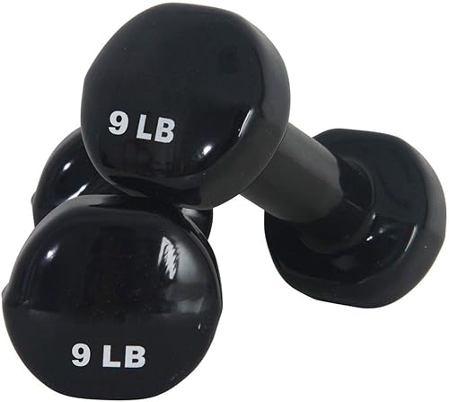 Miniatura 4 de Fitness First Pares de mancuernas sumergidas de vinilo de 1 a 12 libras.