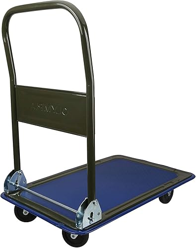 Miniatura 4 de Olympia Tools - Carretilla de mano plegable con plataforma de 300 libras de capacidad, camión de plataforma resistente con ruedas giratorias de 360