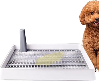 Lambo Pet Indoor Dog Training Toilette, Hundetoilette Hundetöpfchen Hundetrainings-Toilette Welpen-Töpfchen-Tablett Für Drinnen Und Draußen, Spritzwassergeschützt Wiederverwendbare