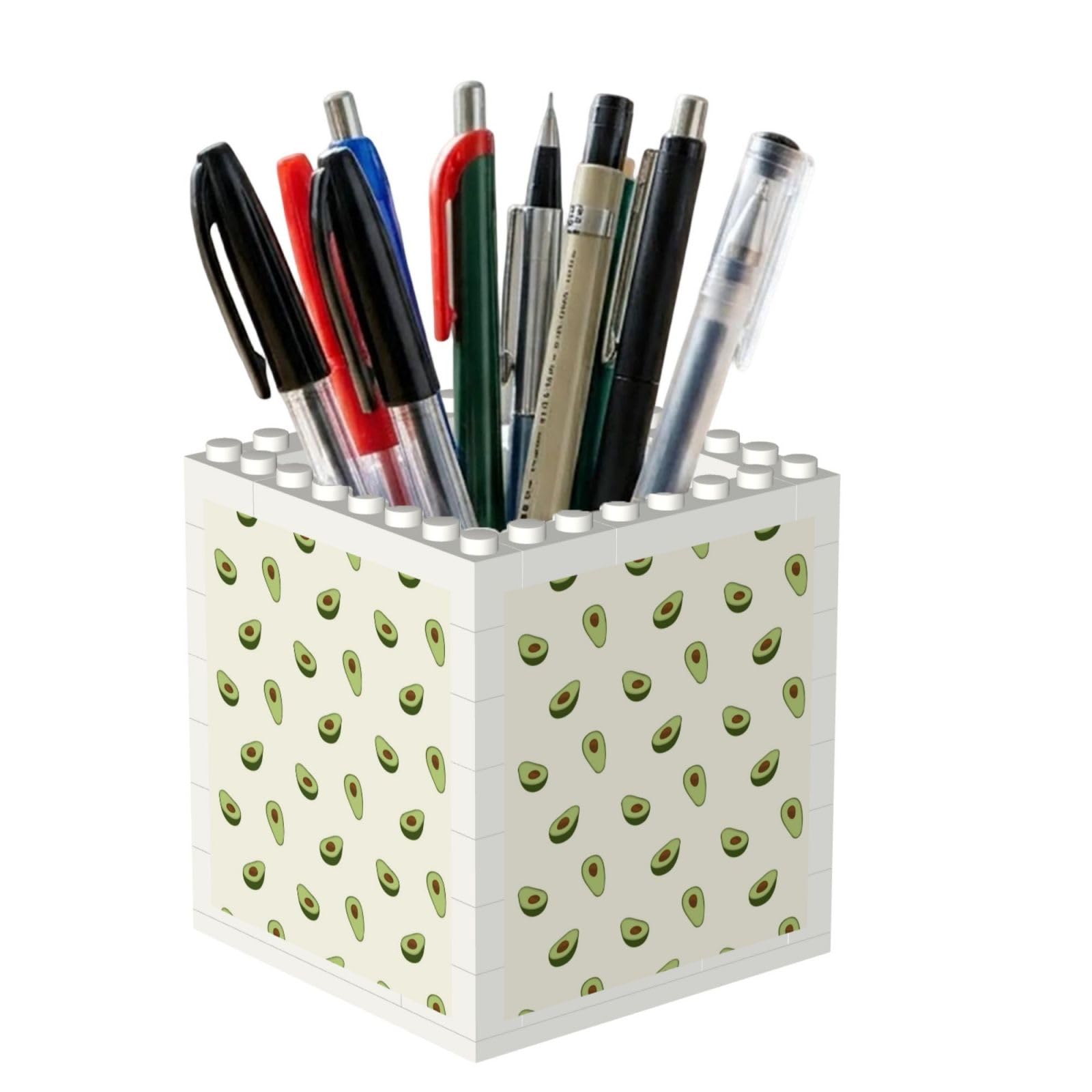 Poadnly Avocado, Pen Pot Pencil Holder for Office Home School, Compact Desk Organiser for Office Stationery