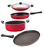 Nirlon Cookware Aluminium Non Stick Gift Cooking Set of 4 Pieces (FT13_FP11_AC_CS24)