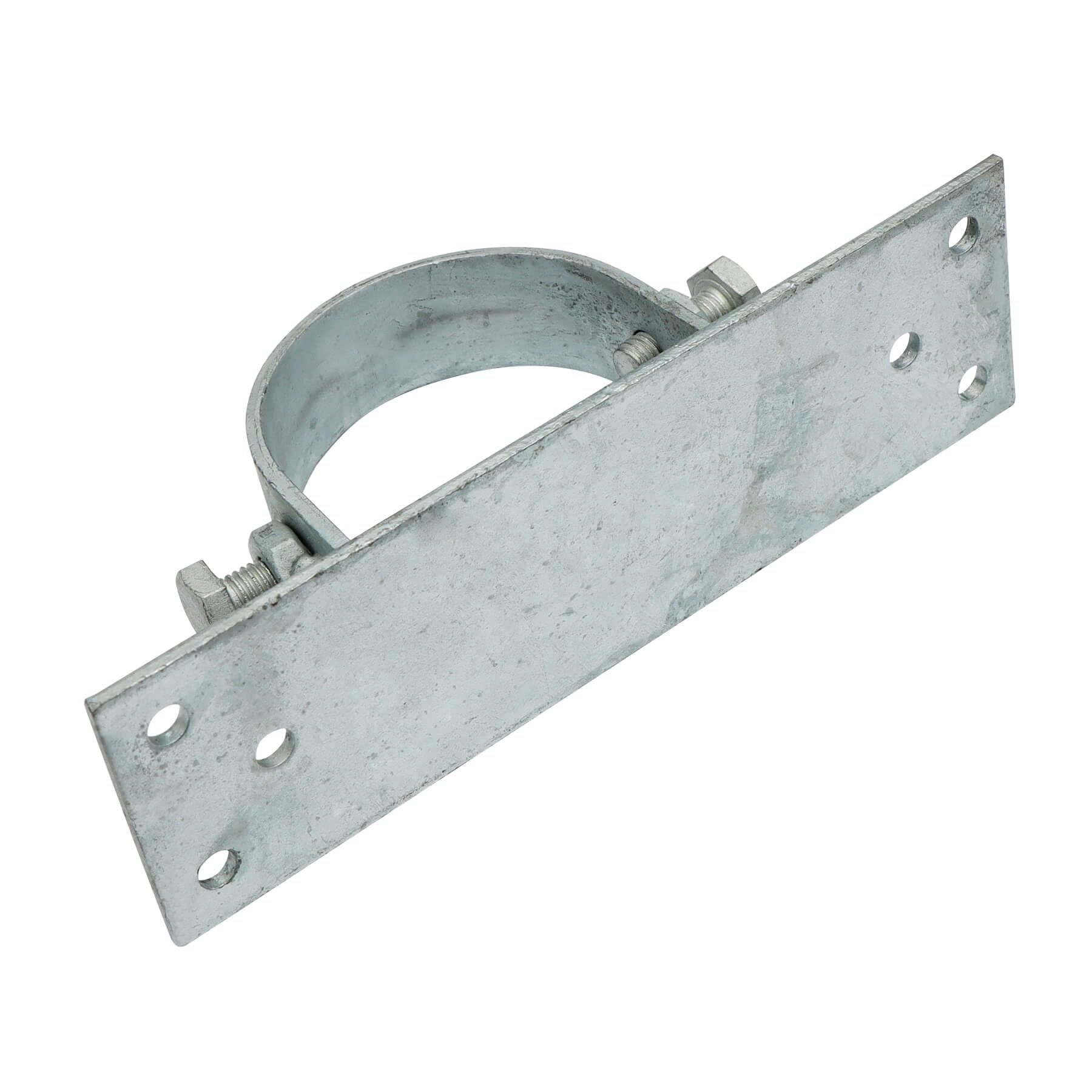 Valla de eslabones de cadena de 1-5/8 pulgadas, soporte de poste de madera a acero, adaptadores de valla de madera a poste de acero, soportes adaptadores (paquete de 4)