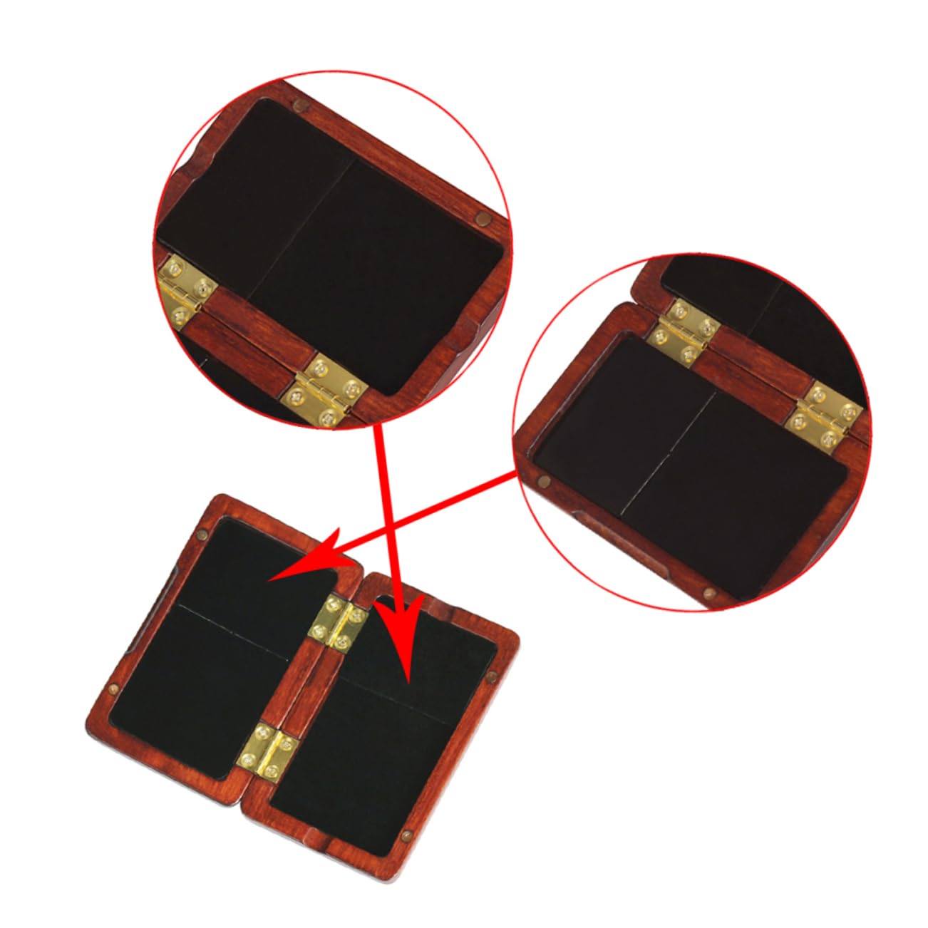 ERINGOGO 3pcs Box Saxophone Reed Case Holder Walnut Material Breathable for Clarinet Saxophone Magnetic Closure Easy to Carry