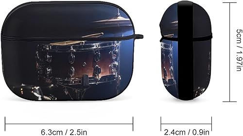 Miniatura 2 de Estuche con estampado de percusión para Airpods Pro (21 generación) con llavero, funda protectora completa a prueba de golpes, funda rígida de
