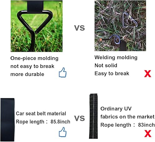 Miniatura 2 de Eurmax USA - Juego de 4 piezas de trampolín resistentes con forma de sacacorchos juego de anclaje de acero con gancho en T para trampolines 4