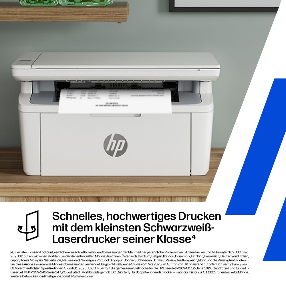 HP LaserJet MFP M140w Multifunktions-Laserdrucker, A4, WLAN, Duplex, Scanner, Kopierer