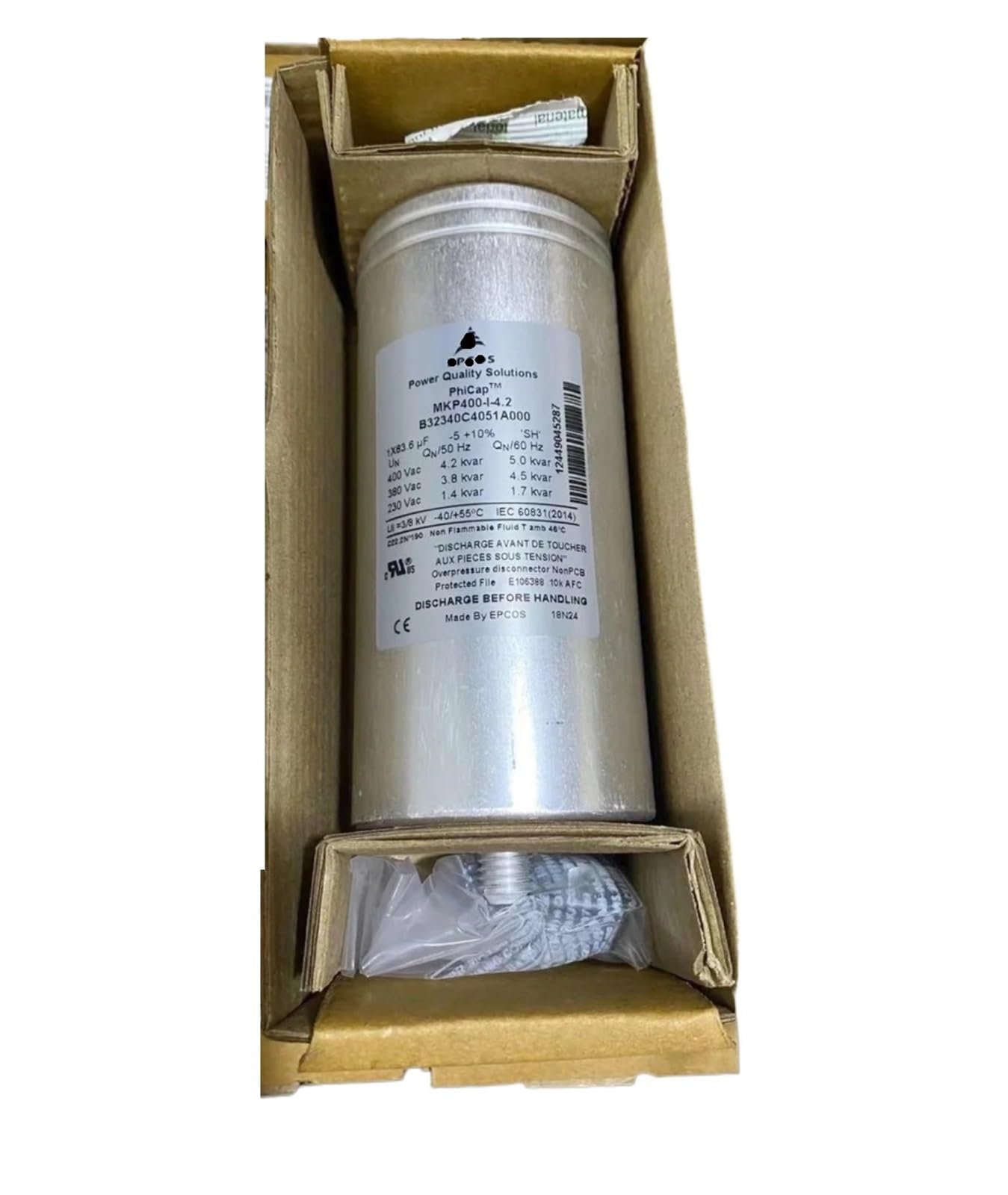 KSZHZYMGX MKP400-I-4.2 B32340C4051A000 86.3UF 400V 380V 230V Thin film capacitor