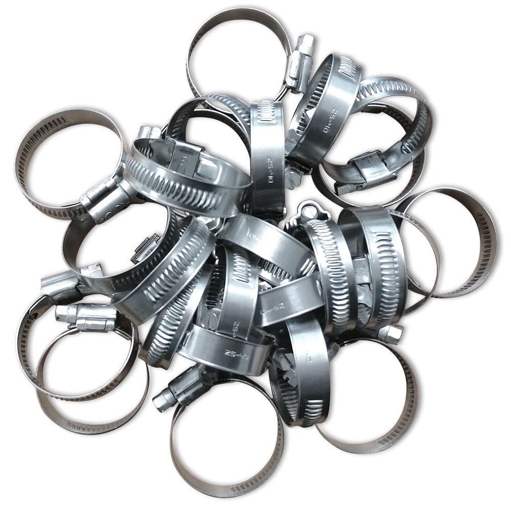 COLLIERS DE SERRAGE DURITE TUYAU INOX A4 AISI316 MARIN W5 LARGE 12 MM - Serrage 60 x 80 (25)