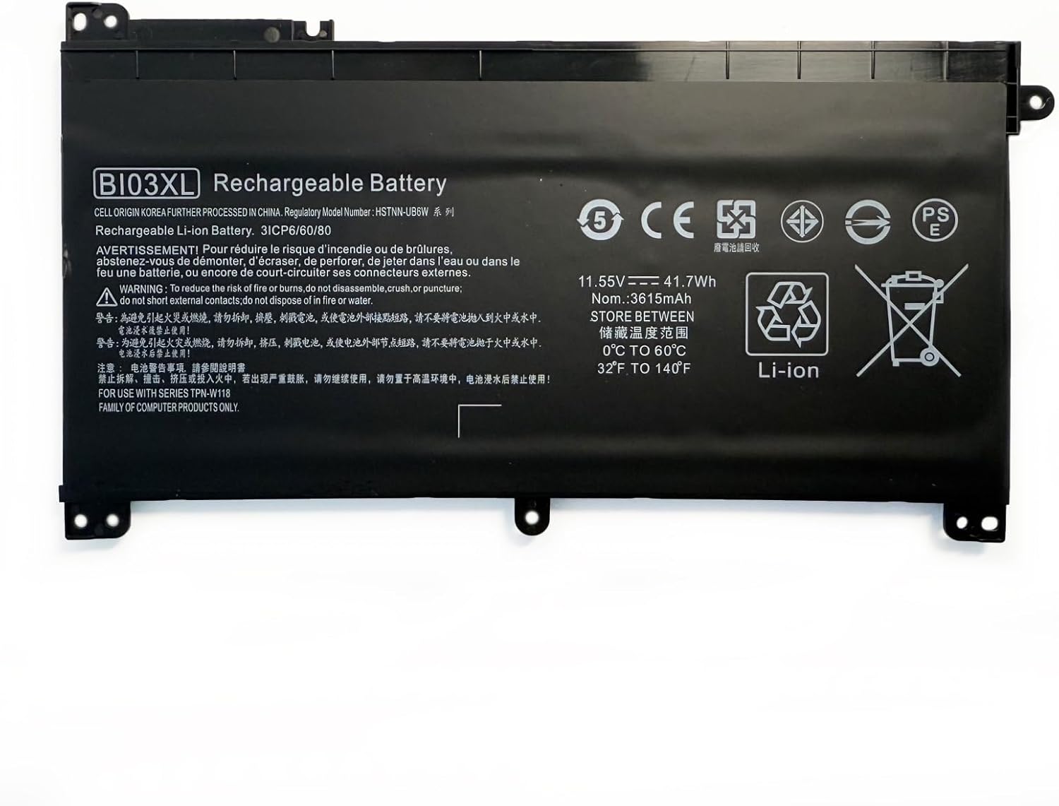 Hubei BI03XL ON03XL HSN-I08C HSTNN-LB7P HSTNN-UB6W TPN-W118 843537-421 843537-541 BI03 Laptop Battery for HP Pavilion x360 11-U 13-U M3-U HP Stream 14-AX 14-CB(11.55V 3470mAh)
