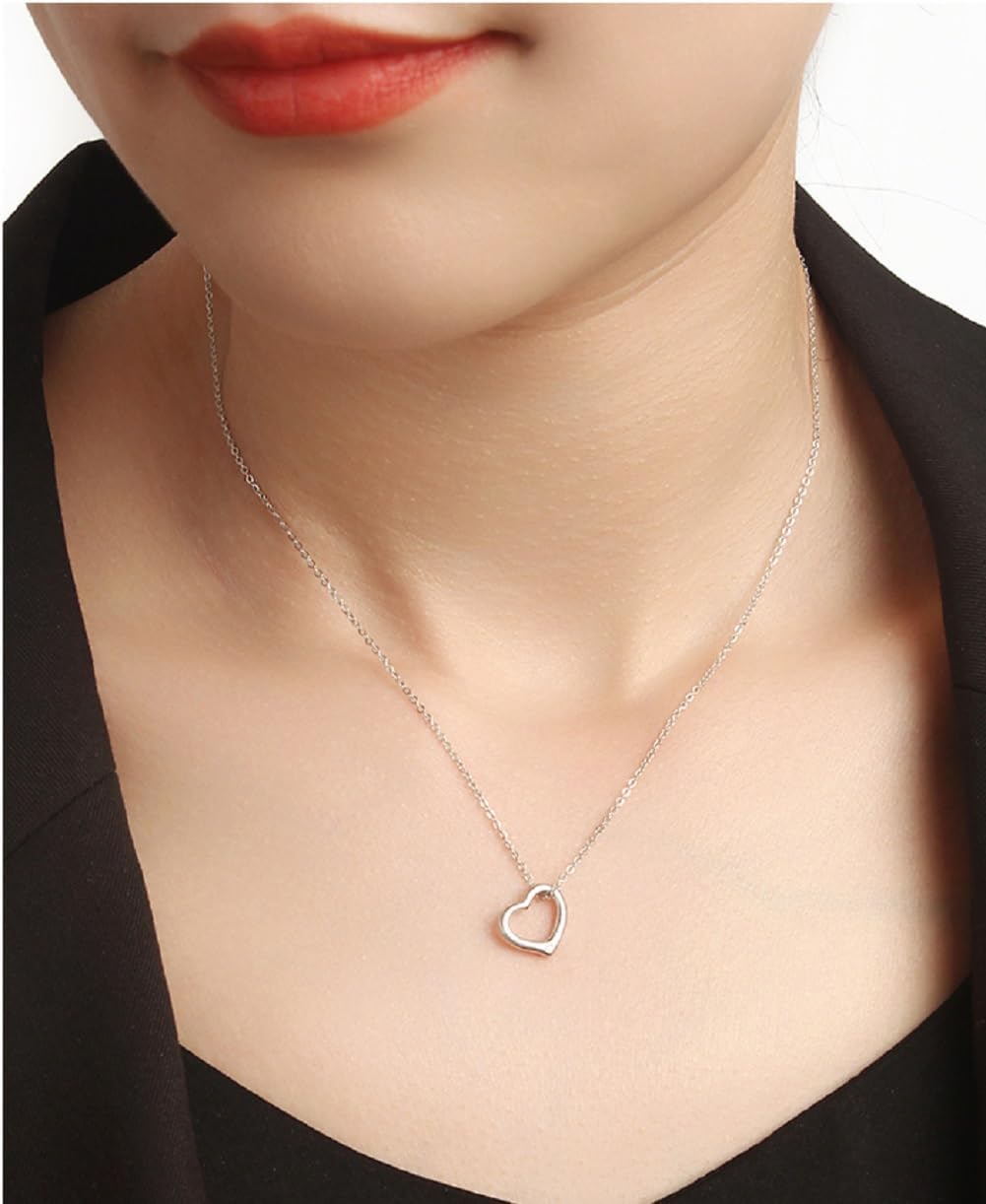 Sterling Silver Open Heart Pendant for Women Zambia Ubuy