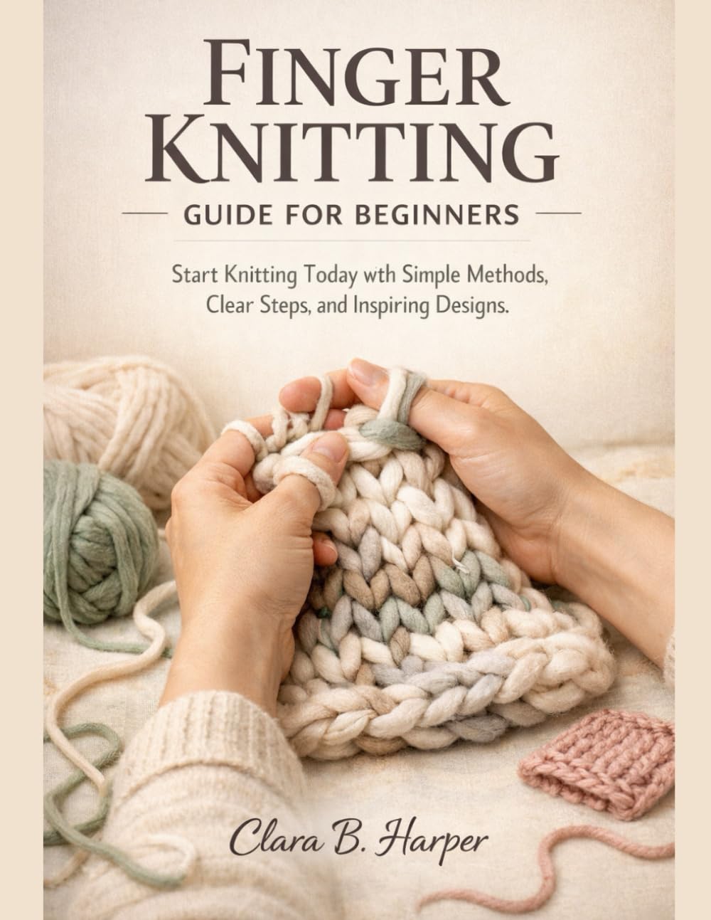 FINGER KNITTING GUIDE FOR BEGINNERS: Start Knitting Today with Simple Methods, Clear Steps, and Inspiring Designs