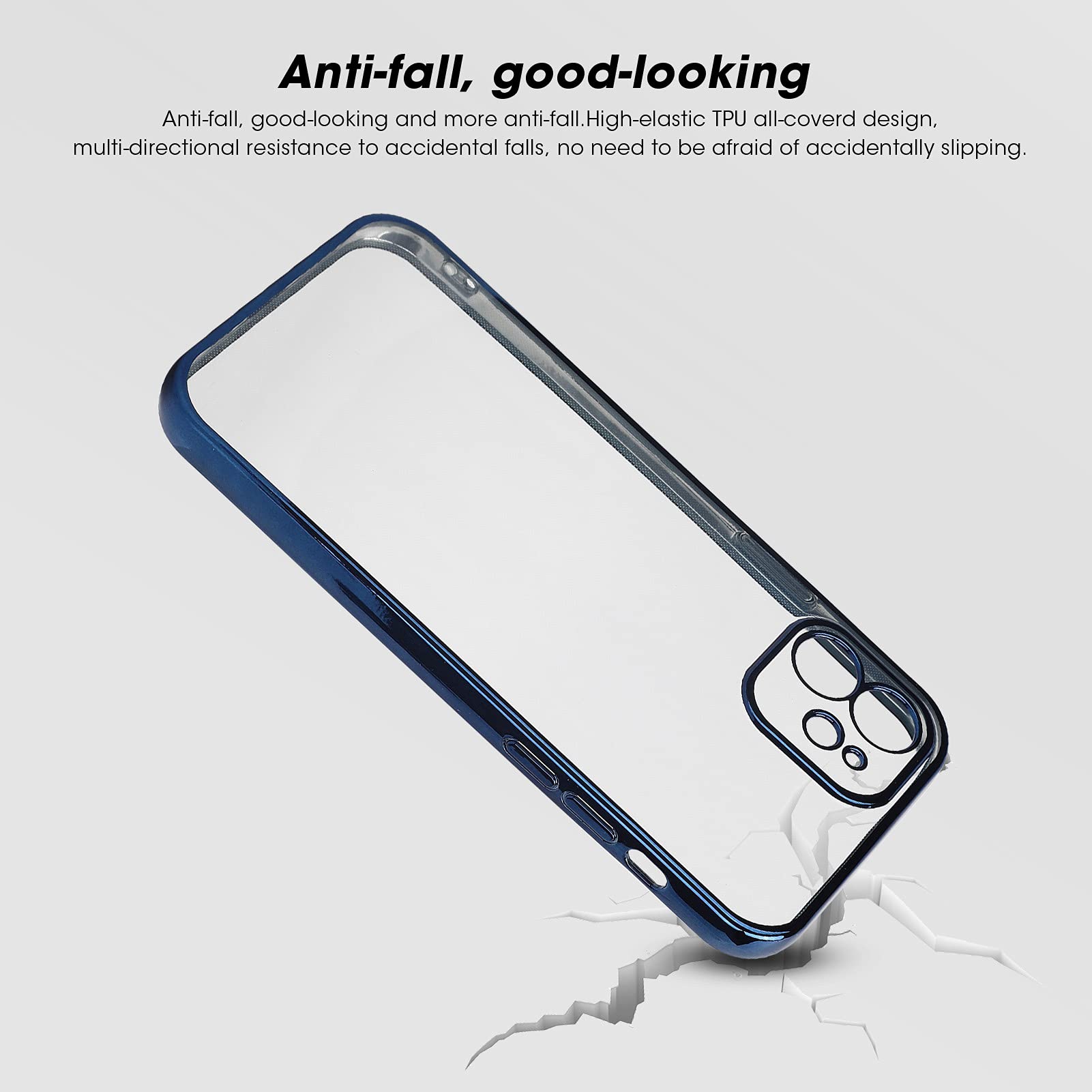 Cocoarm Custodia in TPU per Tutto il Corpo per 12, Elettroplaccatura (BLUE)