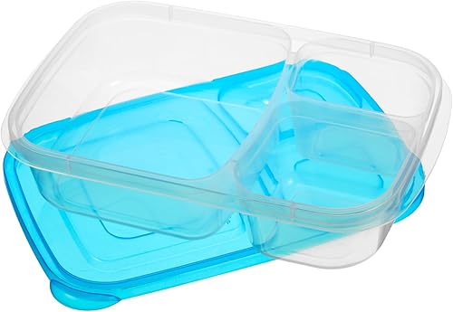 Miniatura 4 de Tanlade 6 recipientes de plástico de 37 onzas con 12 recipientes de almacenamiento de alimentos reutilizables de 7 onzas, fiambrera, tarros de