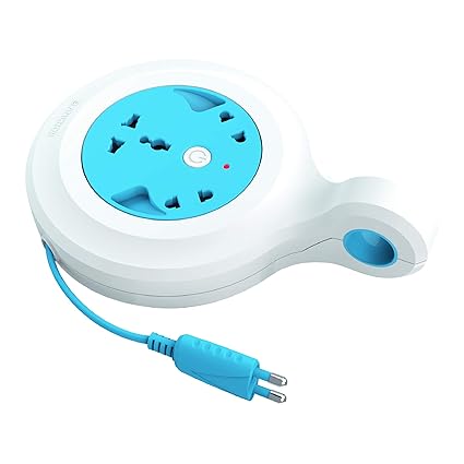 Anchor by Panasonic 5221 Diamond 6A Flexi Cord 2 Pin 4 Mtr Socket (Blue & White), Round