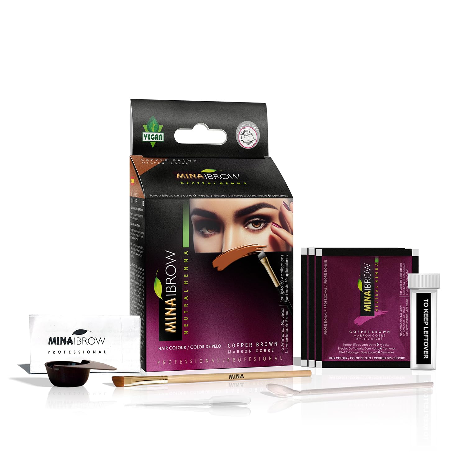 MINA iBrow Henna Hair Color Tint Kit