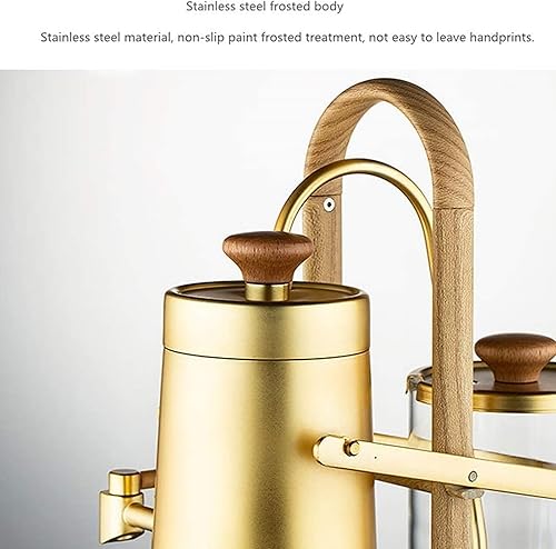 Miniatura 4 de TEMKIN Siphon Cafetera de café, cafetera de lujo Royal Family Balance Syphon Sifon Sifon con elegante fulcro de doble estriado, regalo para