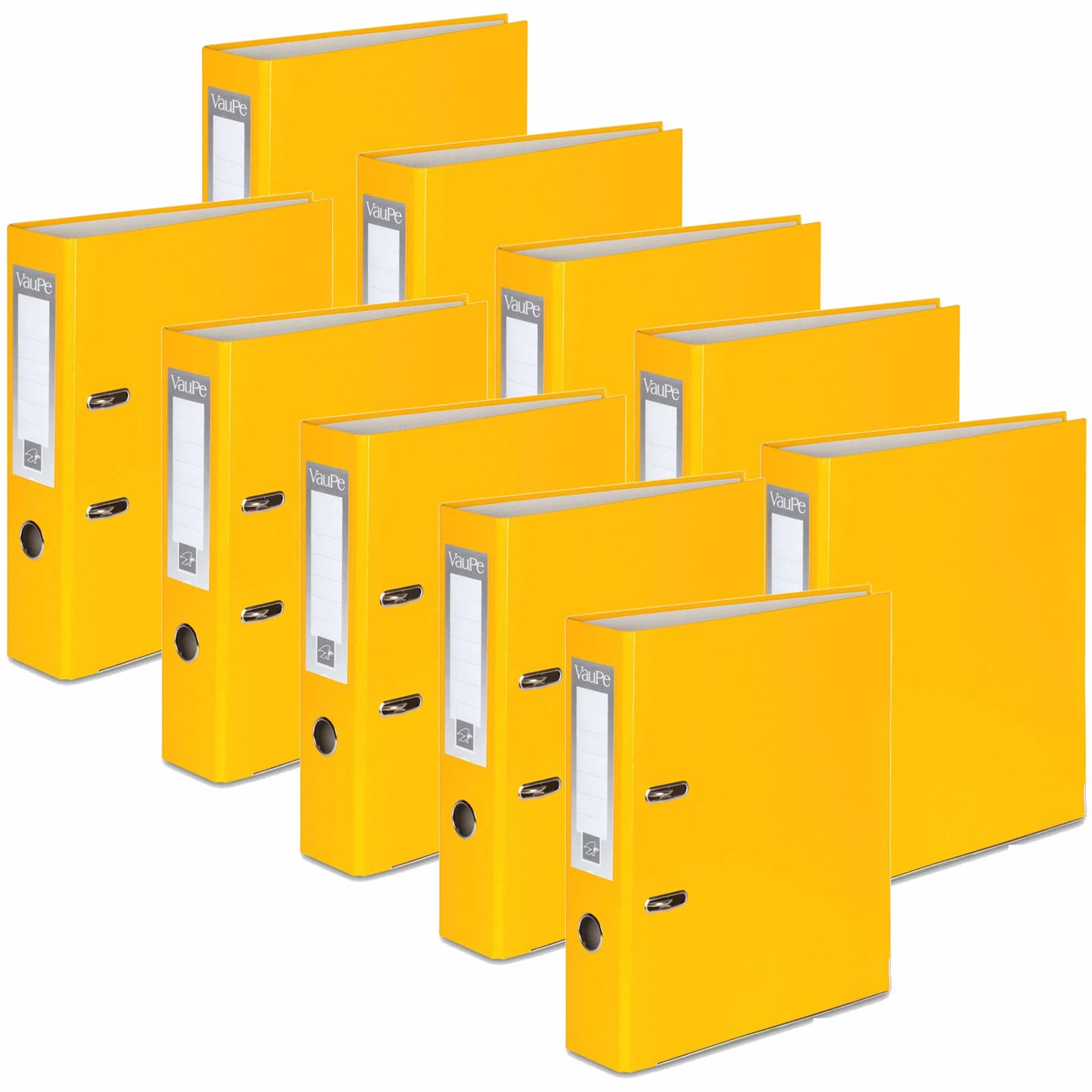 OFFICE CENTRE 10x Yellow A4 75mm Lever Arch Files Folders Document Storage — image 1