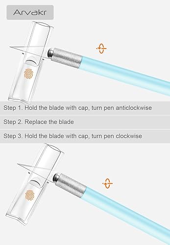 Miniatura 8 de Cuchillo de pasatiempos para manualidades, cuchillo Exacto, 2 cuchillos y 60 cuchillas con una bolsa, cuchillo de corte de precisión para cortar