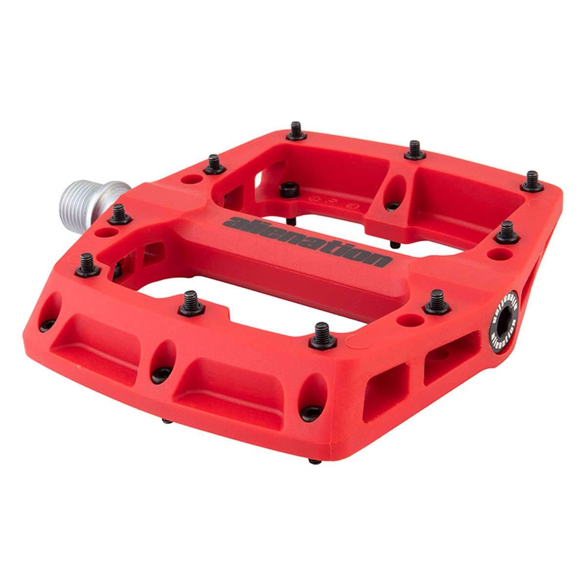 Alienation Foothold Bicycle Pedal - Red