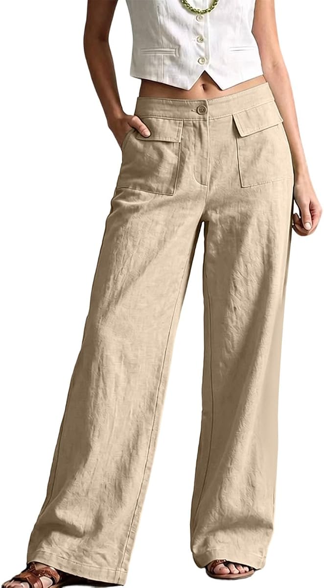 Women's High Waisted Wide Leg Business Casual Pants