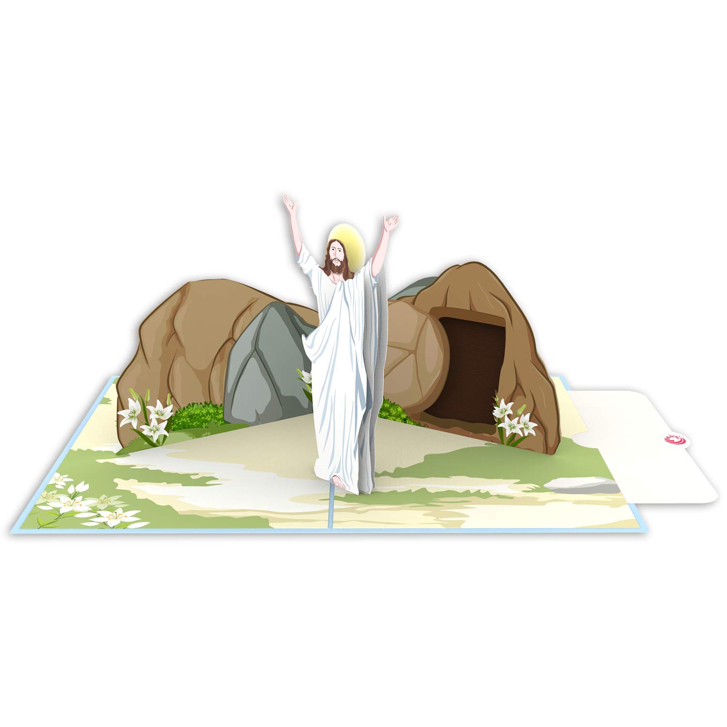 UNIPOP Religious Easter Pop Up Card, 3D Christian Greeting for Parents & Mother, Happy Easter Celebration - Image 4