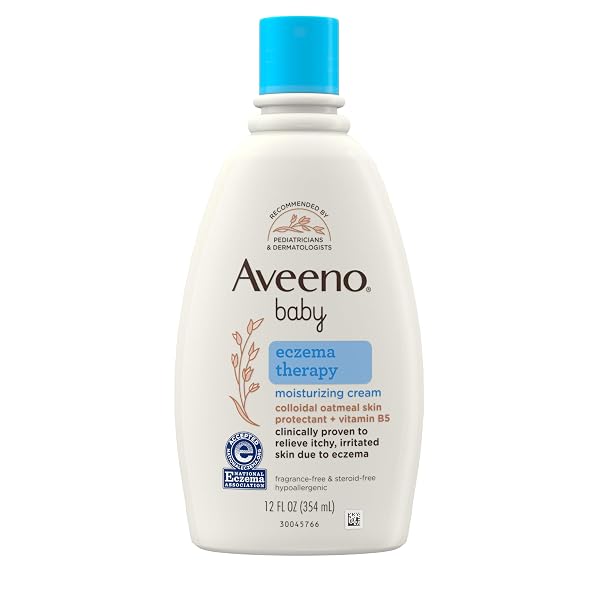 Aveeno Baby Eczema Therapy Moisturizing Cream, Natural Colloidal Oatmeal & Vitamin B5, Bab...