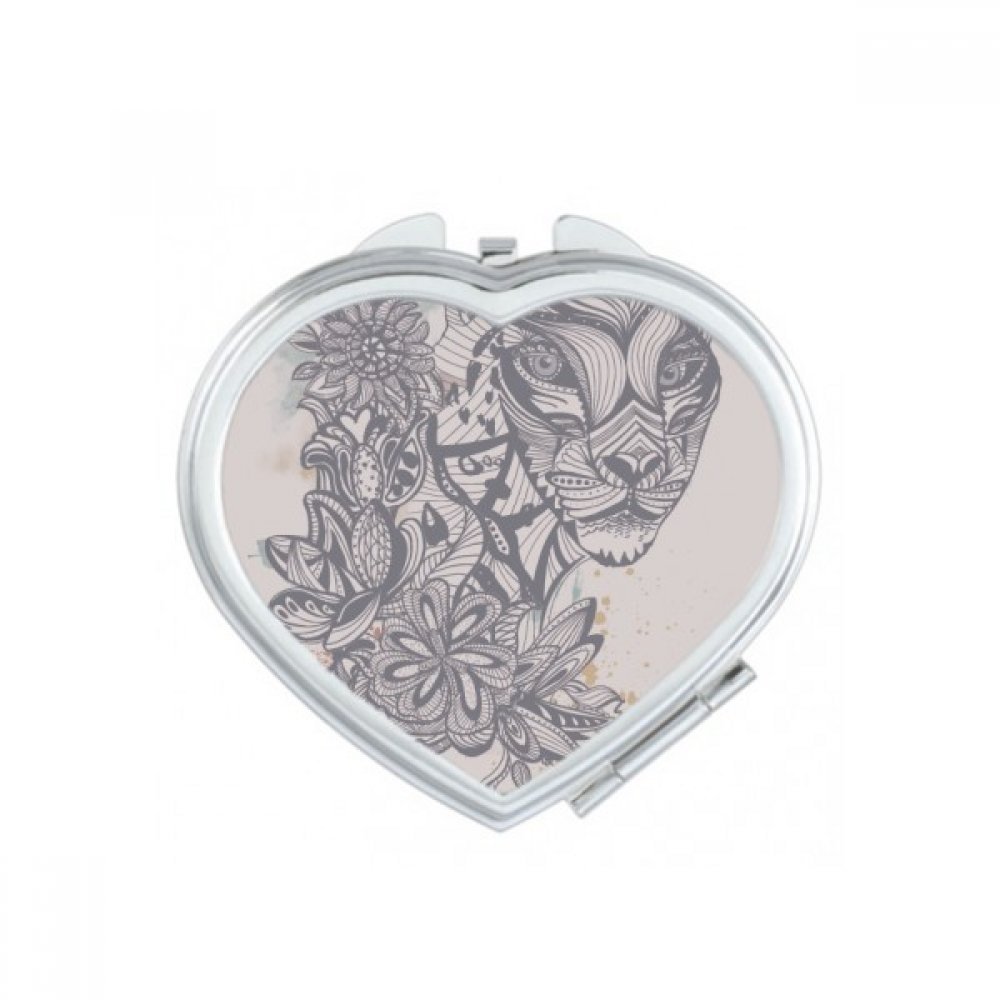 Miroir de maquillage compact pingouin portatif pour sac à main fille