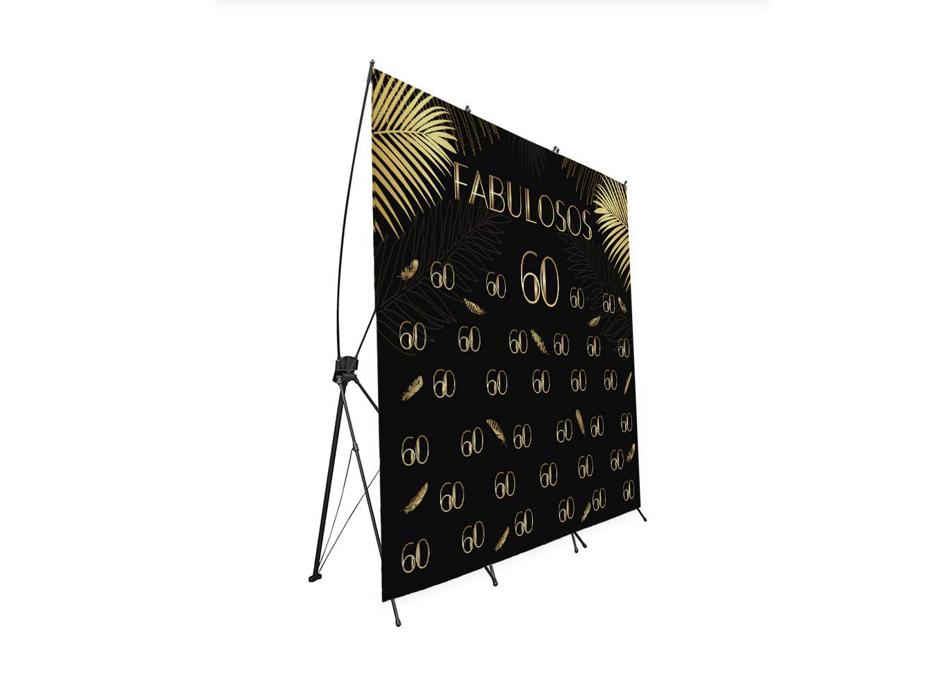 Photocall X-Banner Extensible 100% Fabulosos 60 | 335x200cm| Regalos para Cumpleaños | Photocall Económico y Original | Ideas para Regalos | Regalos Personalizados de Cumpleaños