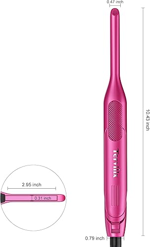 Miniatura 7 de Terviiix Mini plancha plana y alisador de pelo para cabello corto, puntas y corte pixie - plancha de lápiz delgada de 0,79 cm para cabello bebé de