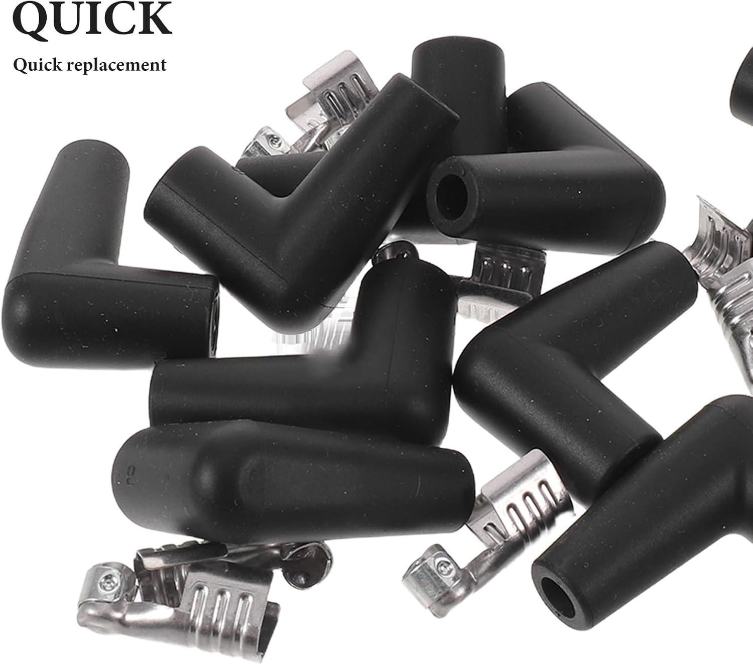 9PCS Car Spark Plug Boot Terminal Kit - Heat-Resistant Coil Boots Ignition Wire Ends and Distributor for 8-8.5mm Wires - Auto Spark Plug Repair Accessories