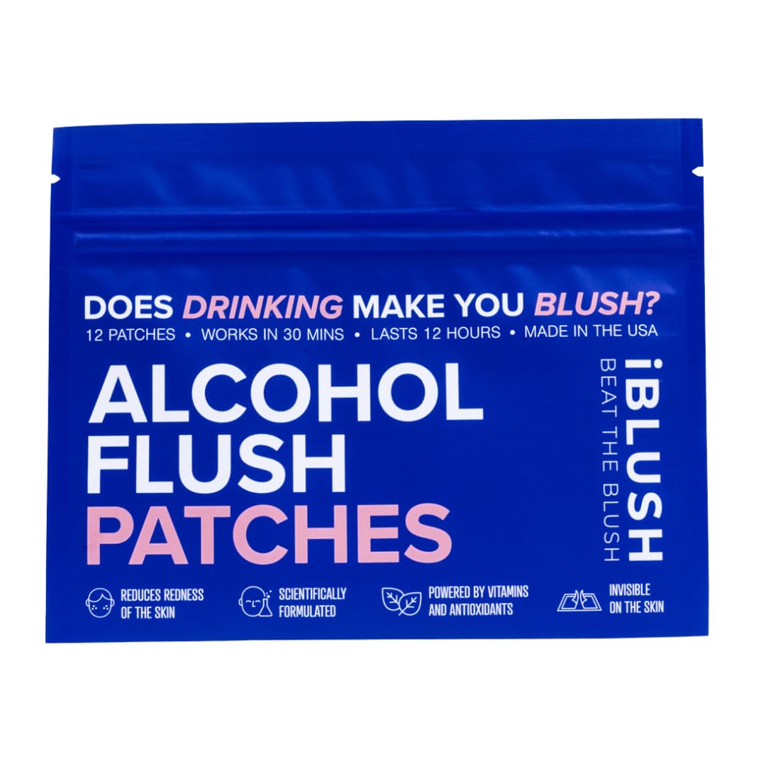 IBLUSH Asian Flush Patches - 12 Discreet, All Natural Patches - Fast, Effecti...