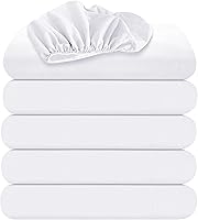 Oakias White Queen Fitted Sheets Pack of 6 - Soft Brushed Microfiber, Deep Pocket up to 15", Shrink & Fade Resistant, Machine Washable